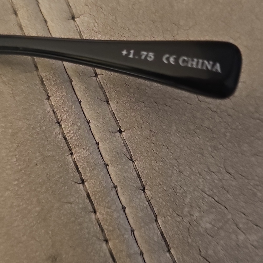 Black Rectangular Sunglasses with Purple Lenses, … - image 4